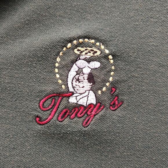 Tony's Pizza Polo Work Shirt #2 Large Bremerton Italian Restaurant dark green - Picture 1 of 14